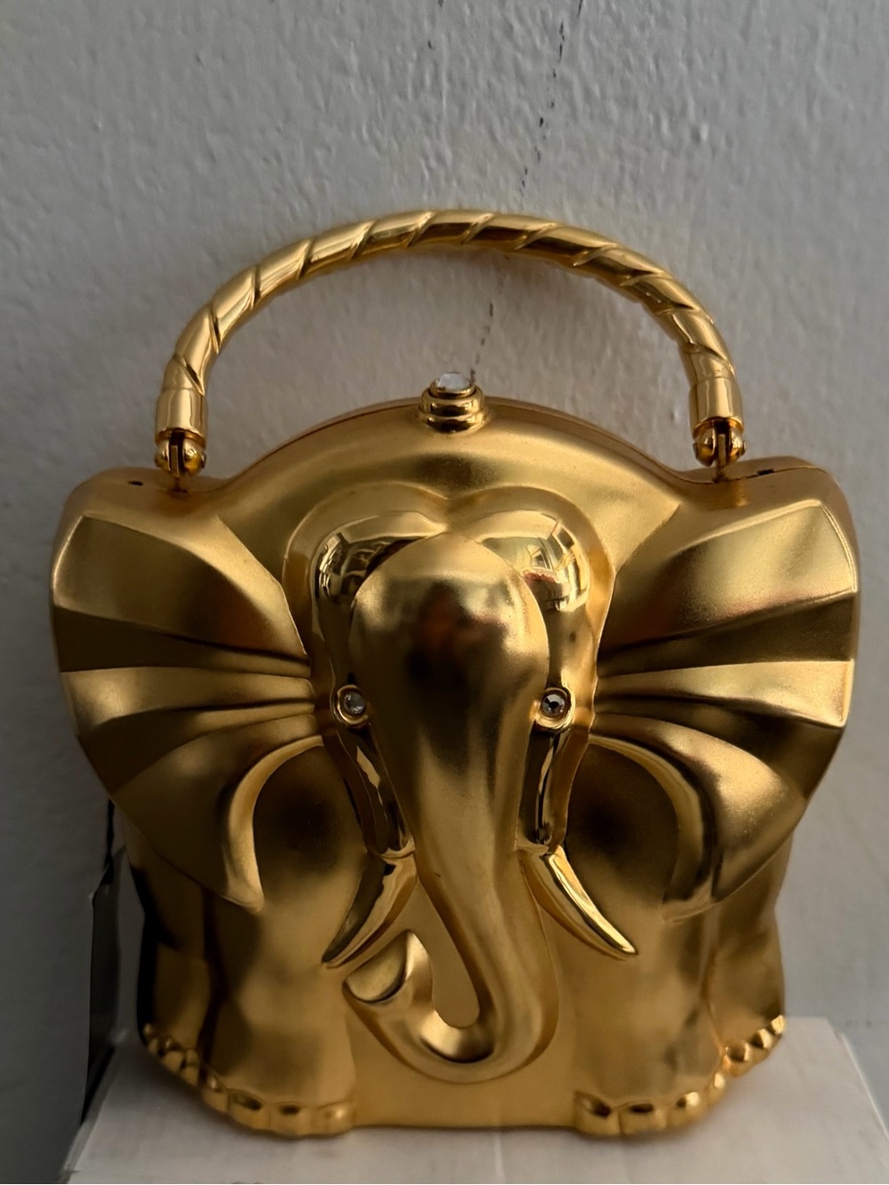 Y&S Handbags Gold Elephant Top-Handle Mini Bag